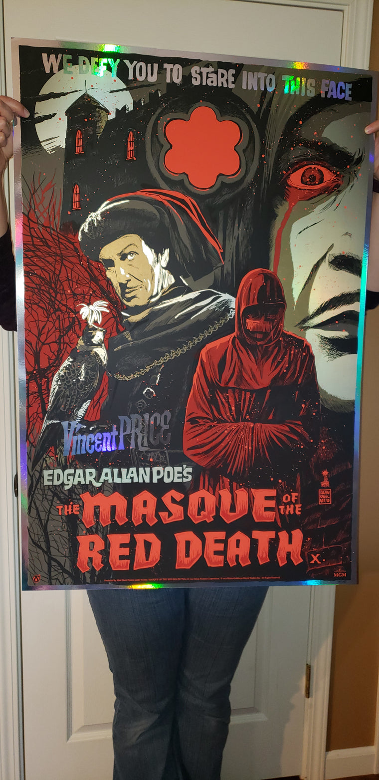 The Masque Of The Red Death - Blood Splatter Rainbow Foil Variant - Mad Duck Posters