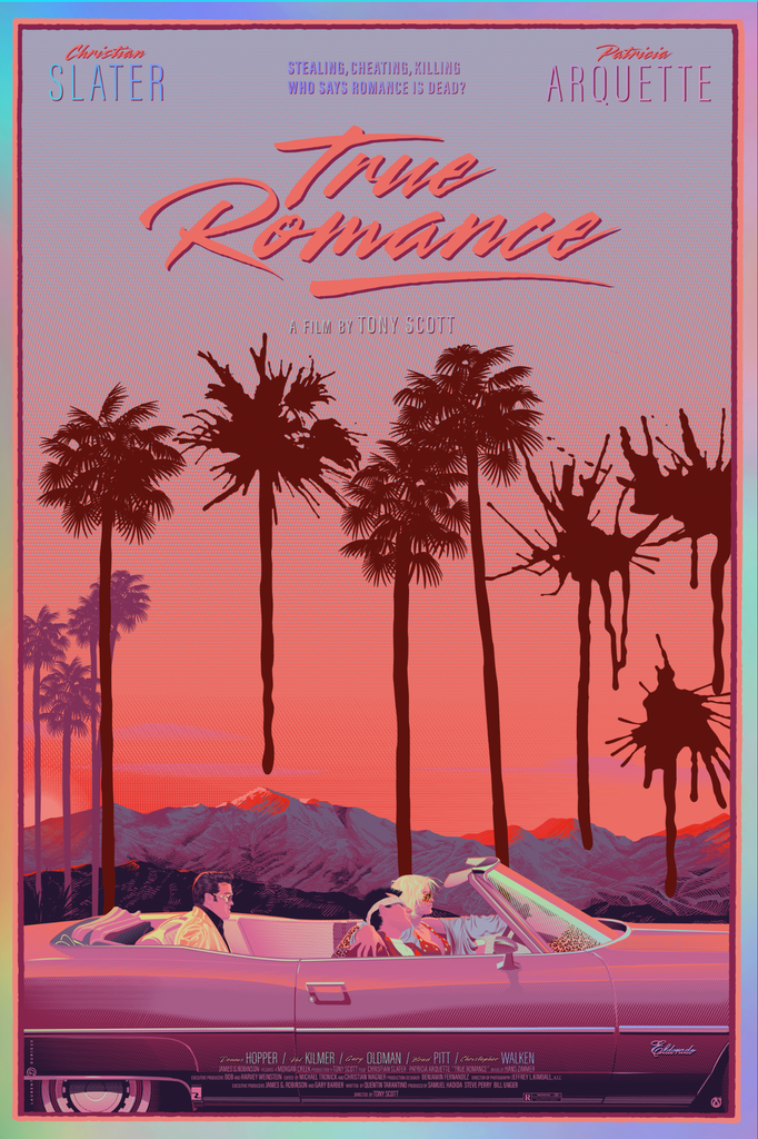True Romance - Neon Sunset Getaway Foil | Mad Duck Posters