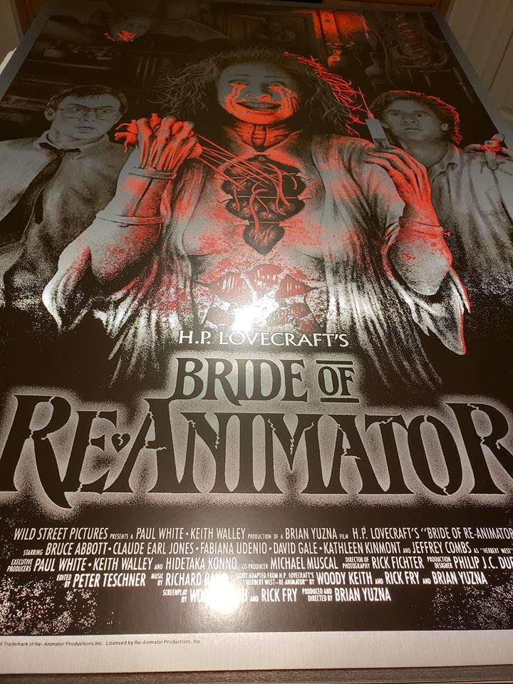Bride of Re-Animator - Crimson Tears - Silver Foil Variant - Mad Duck Posters