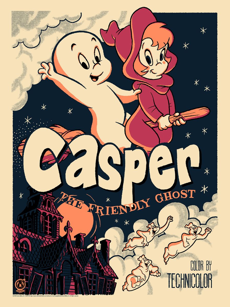 ビンテージ キャスパー 1994年Casper the Friendly Casper The Friendly Ghost - Vintage Variant | Mad Duck Posters