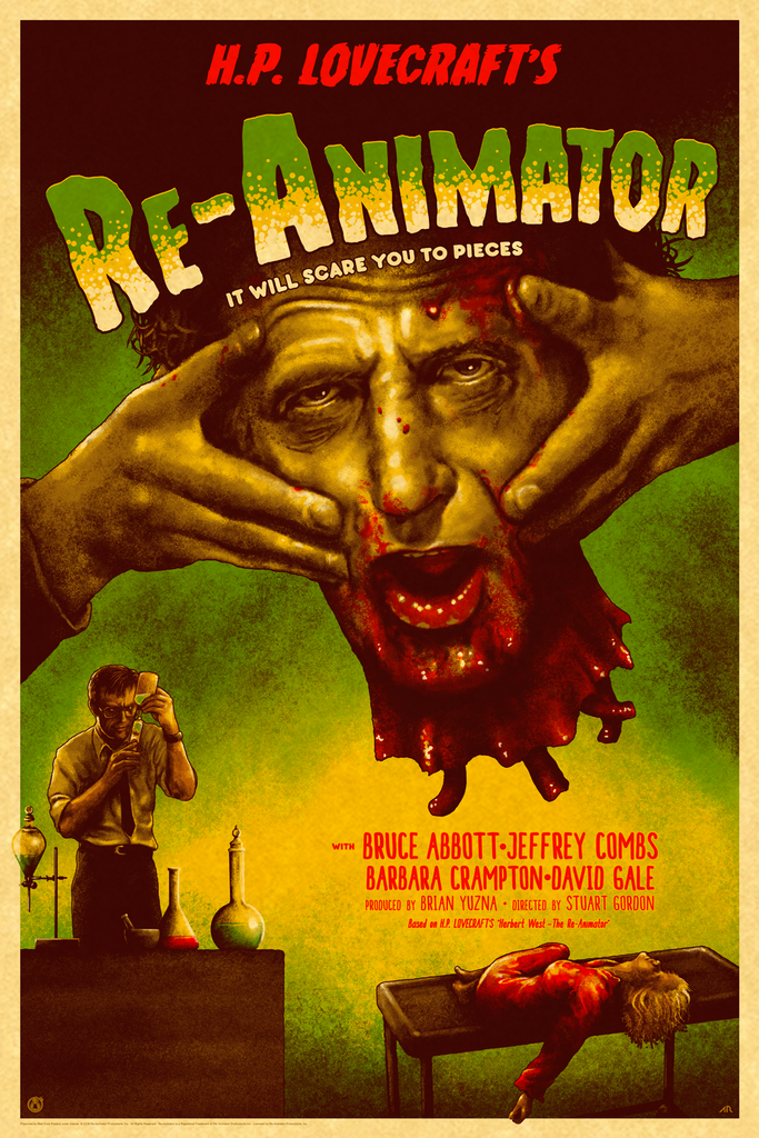 Re-Animator - Frankenstein Homage - Vintage Variant - Mad Duck Posters