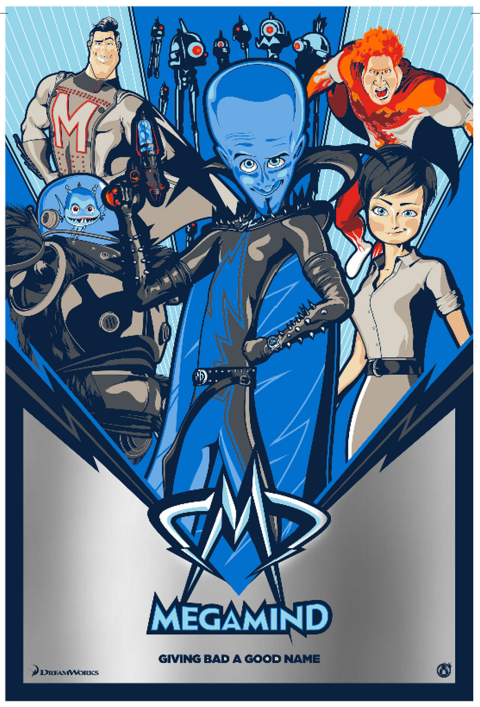 Megamind - Silver Foil Variant - Mad Duck Posters