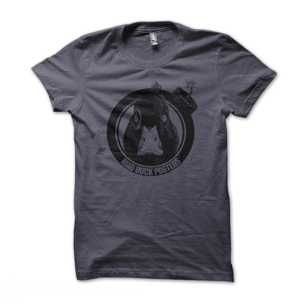 Mad Duck Logo T-Shirt - Charcoal - Mad Duck Posters