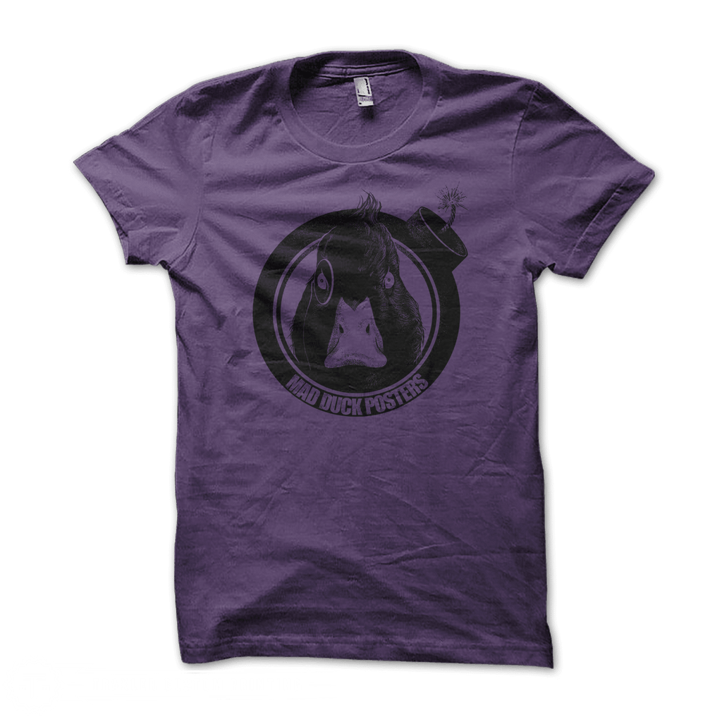 Mad Duck Logo T-Shirt - Purple - Mad Duck Posters